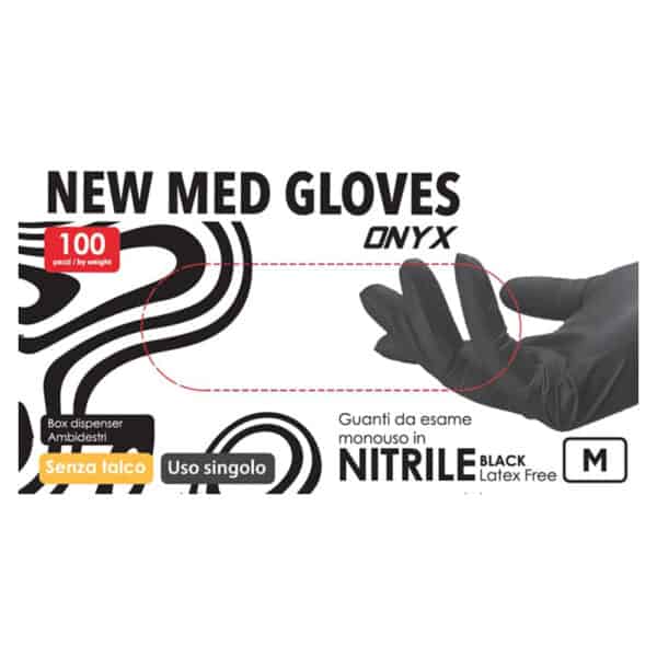 Guanto nitrile nero senza polvere 100 pz. Onyx New Med